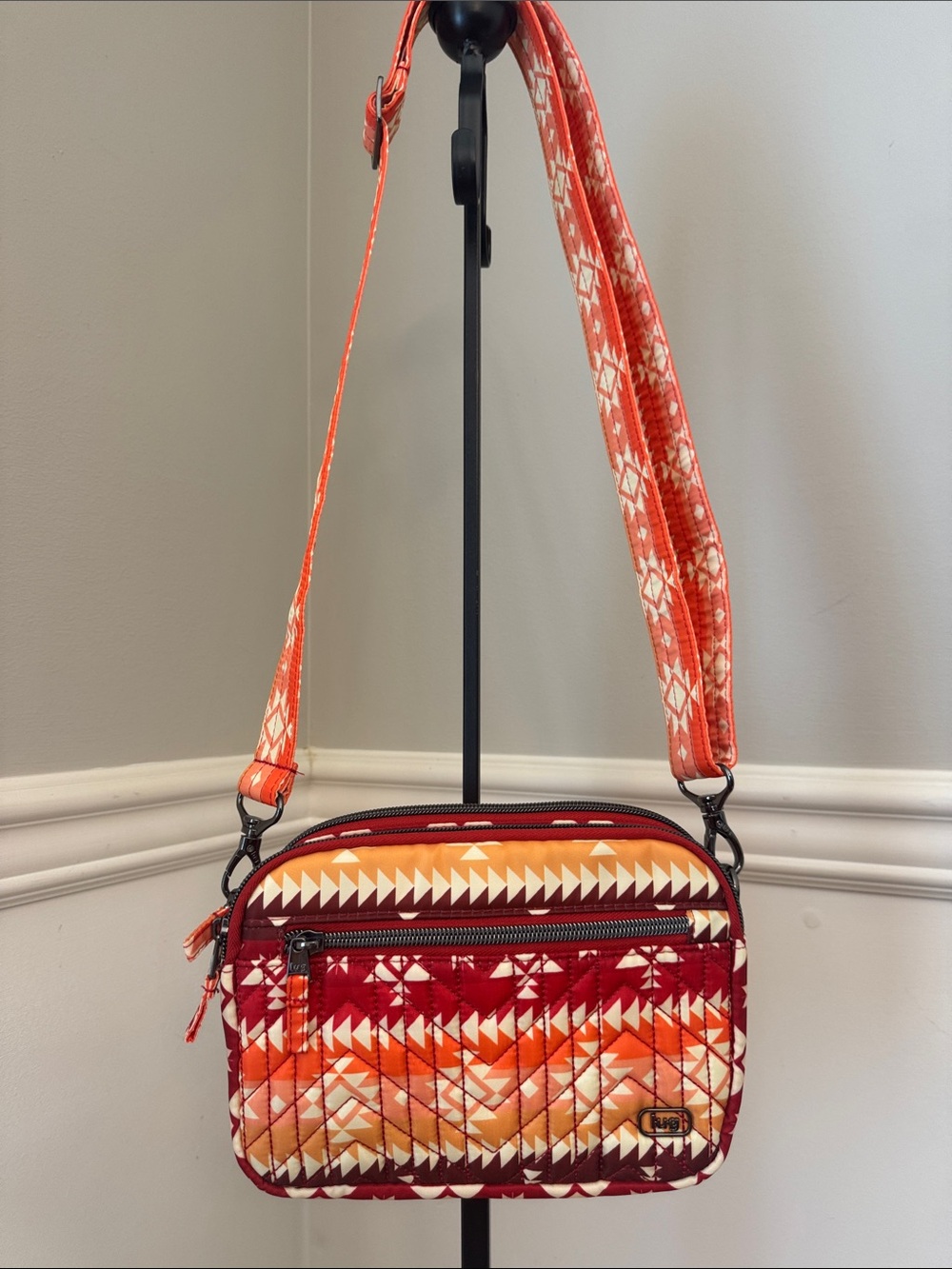 Lug super coupe southwest geese red Quilted Crossbody convertible belt bag